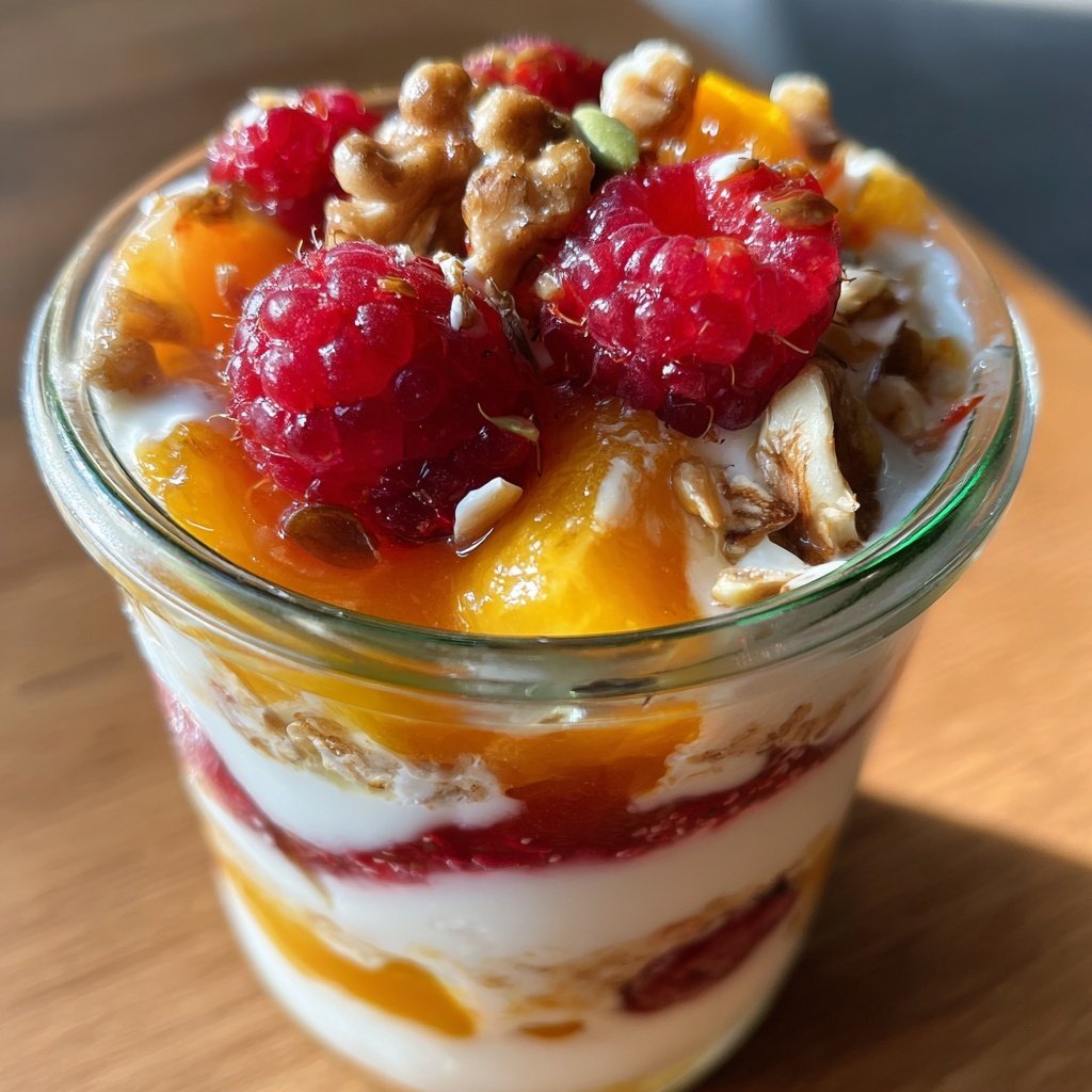 Frühstück im Glas mit Joghurt