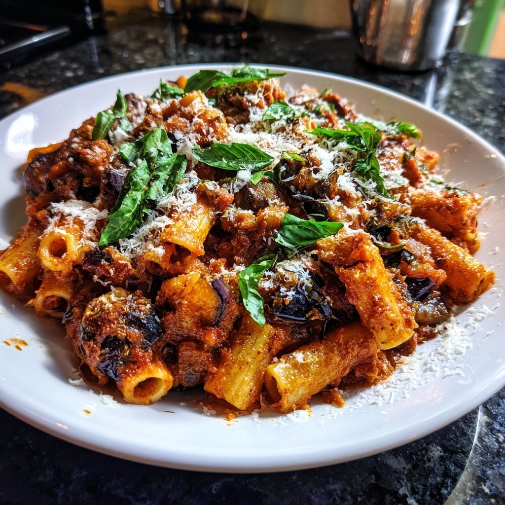 Internationale Küche Italienische Pasta alla Norma