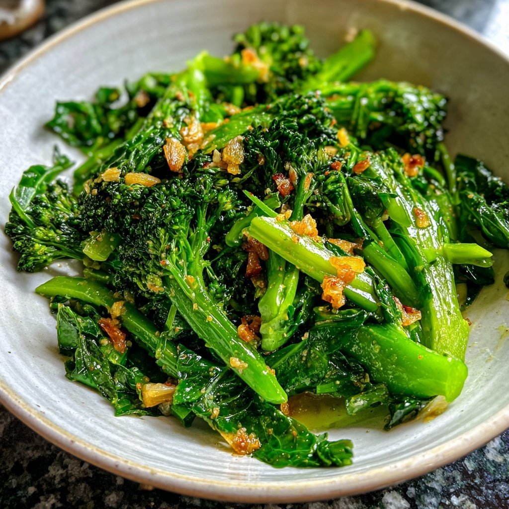 Brokkoli Pfanne Mit Knoblauch