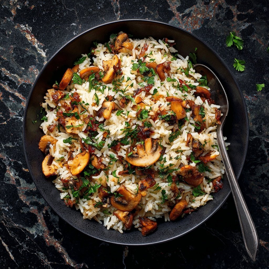 Kalorienarme Reispfanne Mit Champignons