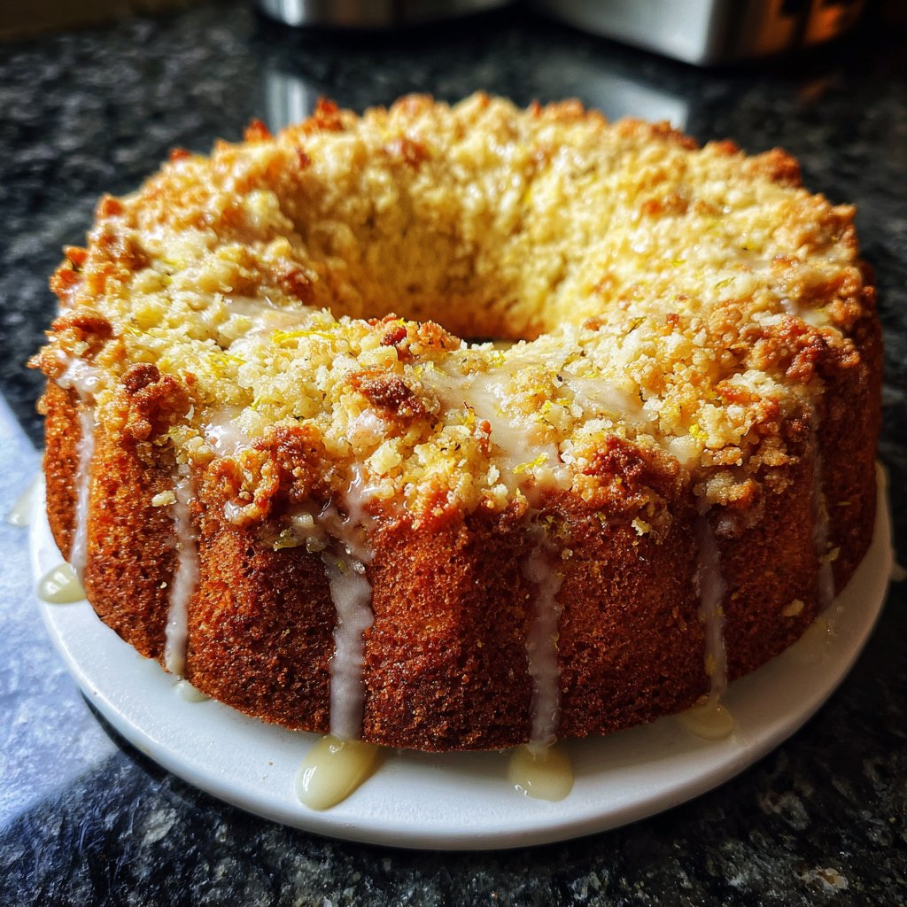 Zitronenkuchen mit Mandelkruste