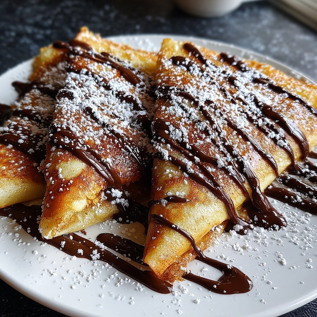 Pfannkuchen mit Schokolade